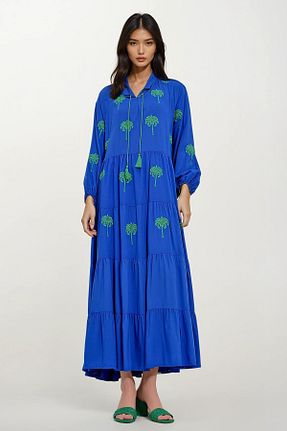 لباس حجاب سرمه ای زنانه اورسایز Trend Alaçatı Stili - کد 819767872