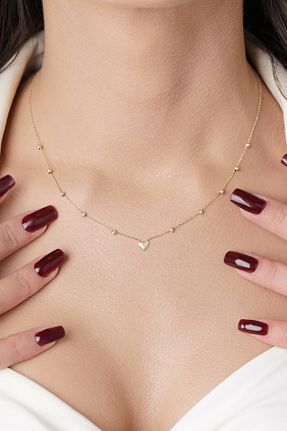 گردنبند طلا طلائی زنانه 14 عیار Fiyonk Kuyumculuk - کد 235850642