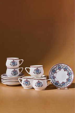 فنجان قهوه سفید 6 نفره Karaca - کد 2675965