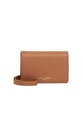 کیف دوشی قهوه ای زنانه چرم مصنوعی Laura Ashley - کد 866661531