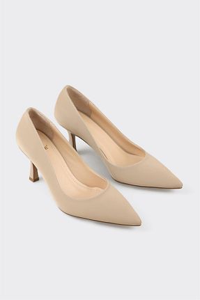 کفش استایلیتو بژ پاشنه نازک Elle - کد 899550579