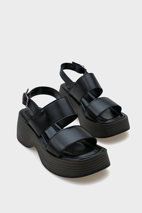 صندل مشکی زنانه پاشنه پر Capone Outfitters - کد 900934099