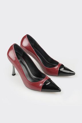 کفش استایلیتو زرشکی پاشنه نازک Elle - کد 857613160