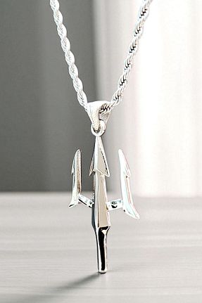 گردنبند استیل ( فولاد ) سفید مردانه روکش نقره AK STORE SİLVER - کد 933554271