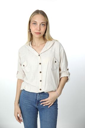 پیراهن بژ زنانه اورسایز Cottoncool - کد 943319876