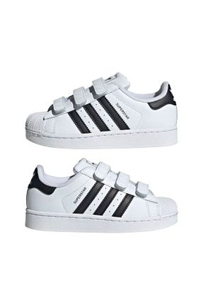 کفش اسنیکر سفید بچه گانه چسبی adidas - کد 889679878