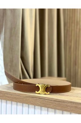 کمربند قهوه ای زنانه چرم مصنوعی MUJGANERDOGANDESIGN - کد 893398849
