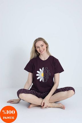 ست لباس راحتی بنفش زنانه طرح دار shopshop - کد 923851479