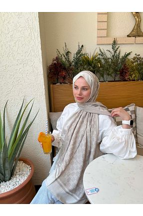 شال نباتی زنانه پنبه ای LUSSAMODA - کد 946364505
