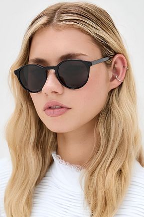 عینک آفتابی مشکی زنانه UV400 Eyesofia - کد 788421911