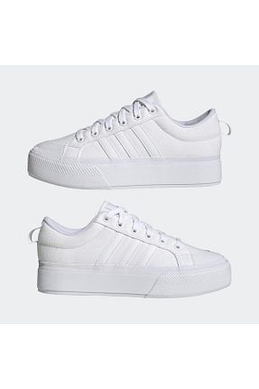 کفش اسنیکر سفید زنانه بند دار adidas - کد 796619048