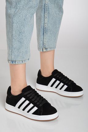 کفش اسنیکر مشکی زنانه بند دار MY GROSS SHOES - کد 938928562