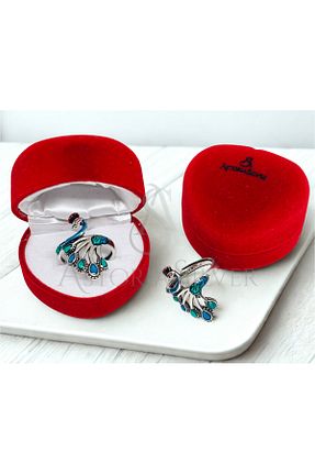 انگشتر نقره رنگی زنانه زیرکن AstoriaSilver - کد 824763116