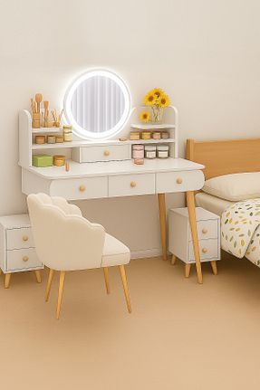 میز آرایش و میز توالت سفید MDF Lapiri - کد 931224647