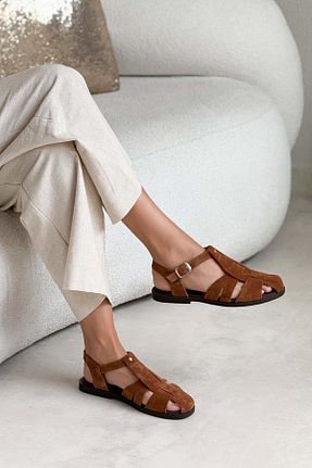 صندل رنگی زنانه پاشنه تخت NİŞANTAŞI SHOES - کد 949749699