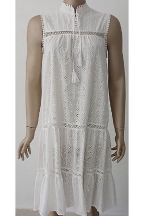 لباس سفید زنانه بافتنی MODA - کد 949790869