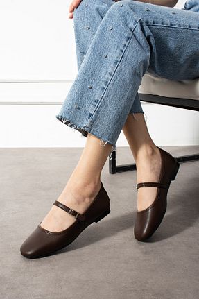 بابت قهوه ای زنانه چرم مصنوعی FERZOLAİO - کد 949211333