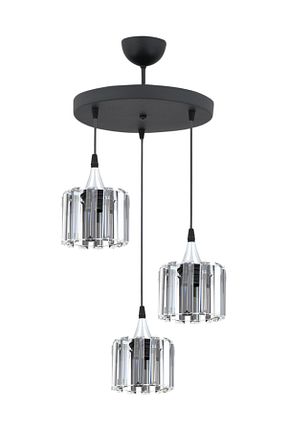 لوستر مشکی سنگ کریستال ESSLİGHT - کد 466124734