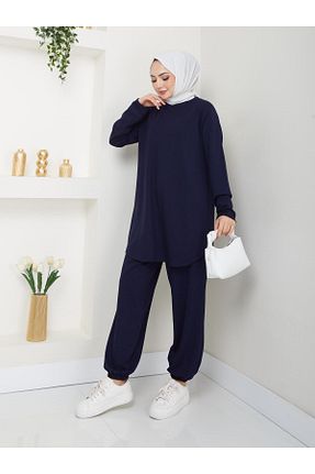 ست گرمکن حجاب آبی زنانه رگولار Moda Krash - کد 871065539
