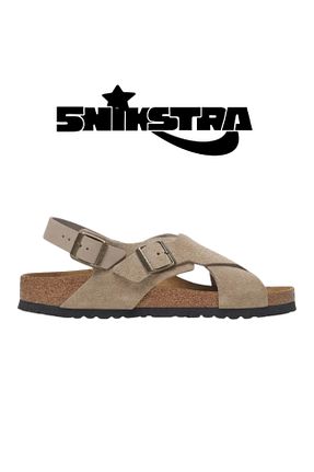 صندل بژ زنانه پاشنه تخت Birkenstock - کد 924509177