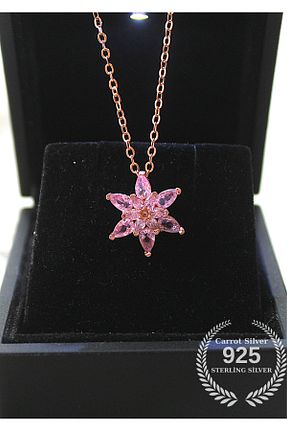 گردنبند نقره بنفش زنانه 925 عیار carrot silver - کد 923892068