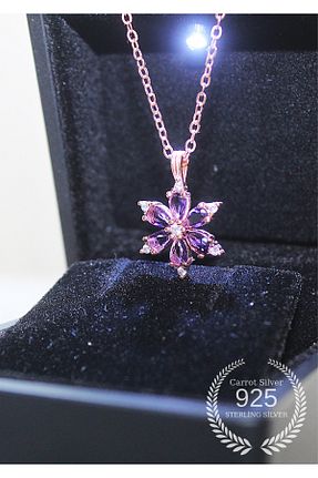 گردنبند نقره بژ زنانه 925 عیار carrot silver - کد 898239397