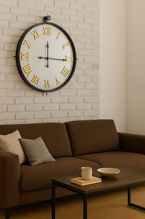 ساعت دیواری مشکی 60 * 58 Mgs - کد 676692103
