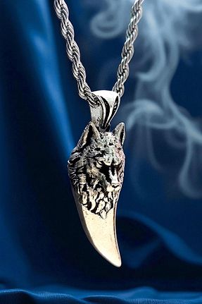 گردنبند استیل ( فولاد ) سفید مردانه روکش نقره AK STORE SİLVER - کد 932578363