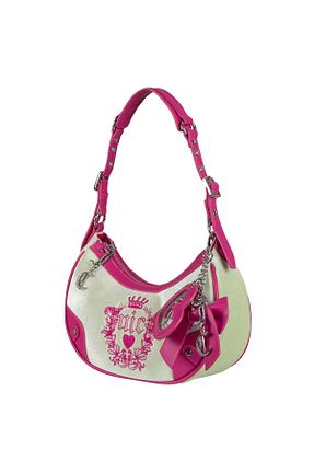 کیف دوشی سبز زنانه چرم مصنوعی Juicy Couture - کد 925092652