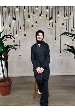 ست گرمکن حجاب مشکی زنانه رگولار Butik - کد 903021198