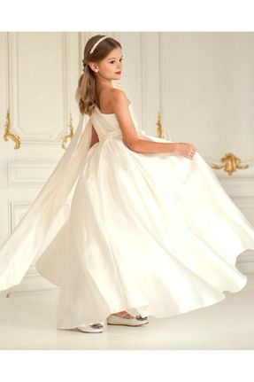 لباس مجلسی و فارغ التحصیلی نباتی بچه گانه ساتن Kids - کد 948361401
