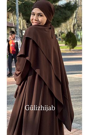 کلاه و ابایا قهوه ای زنانه بافتنی SOFT - کد 901628656