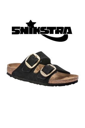 دمپائی مشکی زنانه پاشنه تخت Birkenstock - کد 719385038