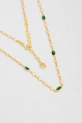 گردنبند نقره سبز زنانه 925 عیار So Chic - کد 704717199