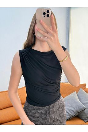 بلوز مشکی زنانه ساده peri tower - کد 854740785