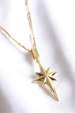 گردنبند استیل ( فولاد ) زرد زنانه استیل ضد زنگ özgül takı ve tasarım - کد 921652313