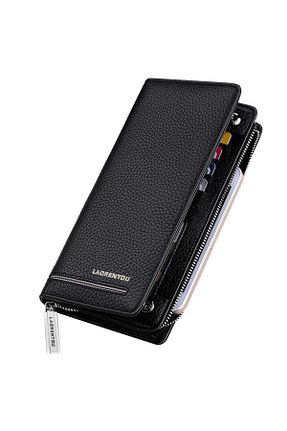 کیف پول مشکی مردانه ابعاد بزرگ Laorentou - کد 160000630