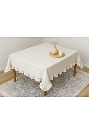 رومیزی بژ کتان LILYUM - کد 845088913