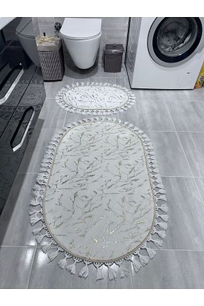 پادری حمام سفید بامبو Bordo Halı - کد 920542698