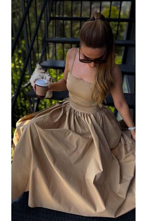 لباس بژ زنانه بافتنی The Champ Clothing - کد 948445791
