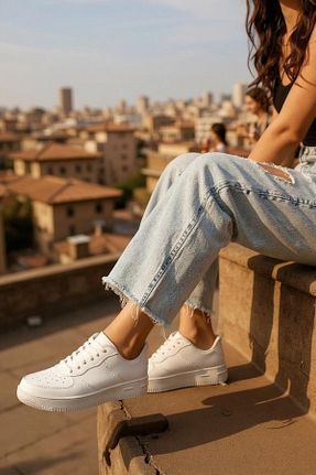 کفش اسنیکر سفید زنانه بند دار Afşin - کد 870059289