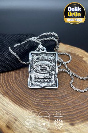 گردنبند استیل ( فولاد ) طوسی زنانه استیل ضد زنگ Balzamin Design - کد 917551273