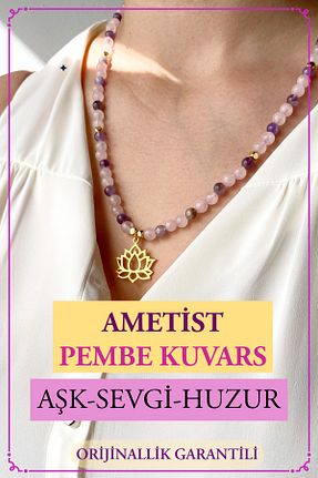 گردنبند جواهر طوسی زنانه سنگ طبیعی Orenda Design - کد 823468964