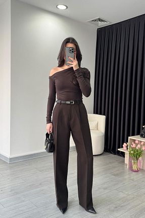 شلوار سرمه ای زنانه پلی استر ECEMİ - کد 890095383