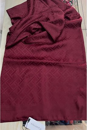 شال زرشکی زنانه ابریشم ARMANDA - کد 949798067
