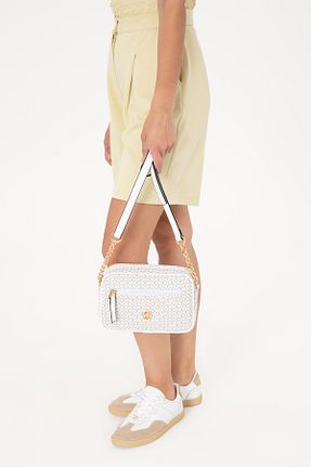 کیف دوشی سفید زنانه چرم مصنوعی U.S. Polo Assn. - کد 925287674