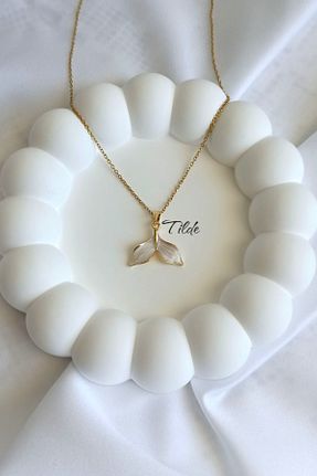 گردنبند استیل ( فولاد ) زرد زنانه استیل ضد زنگ Tilde - کد 950694585