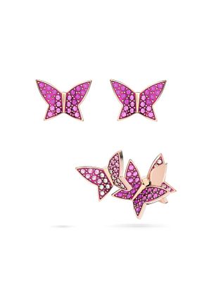 گوشواره جواهر رنگی زیرکن Swarovski - کد 261723784