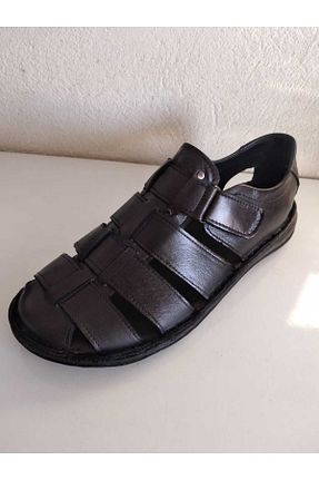صندل مشکی مردانه پاشنه نازک İKİDOST - کد 949608693
