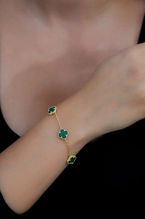 دستبند نقره سبز زنانه 925 عیار Argentum Concept - کد 949613621